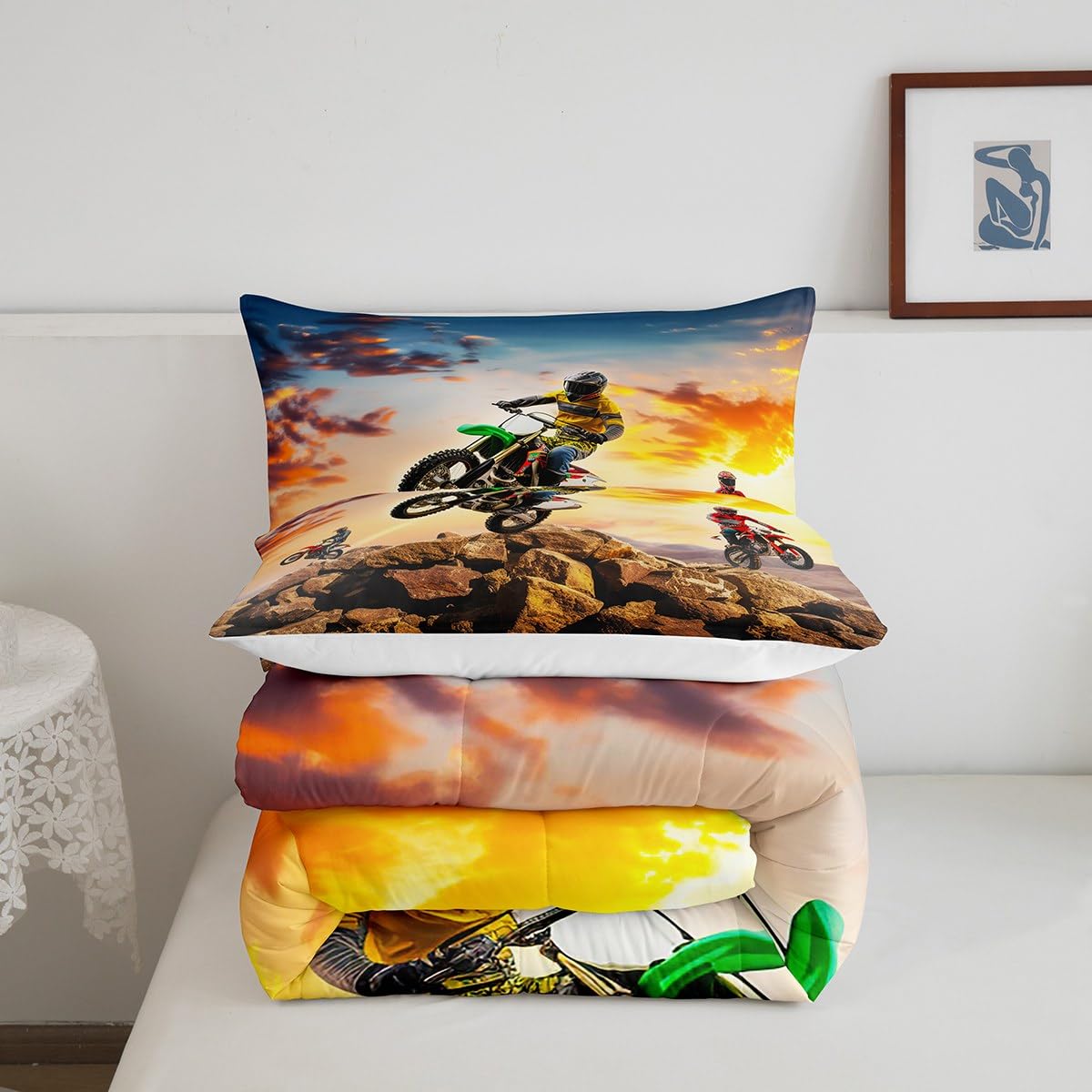 KTM kidsシーツセット Amazon.com: Motorbike Bedding Set Twin Size,Boys Motocross